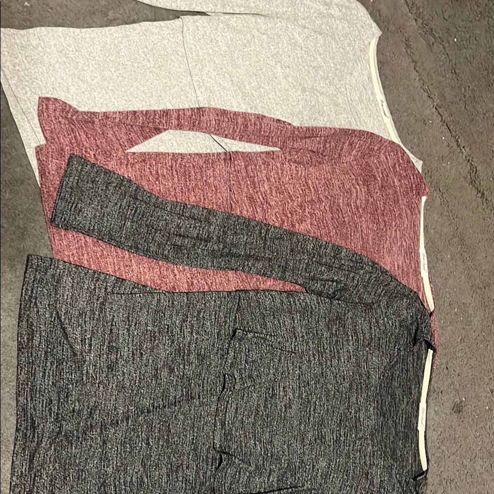 Women's Long Sleeve Colorblock Lightweight Cardigan - Grey and Mauve
